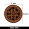 Decorative Floral Arabesque Pattern with Flowers and Leaves Round Iron-On Engraved Faux Leather Patch Applique - 2.5"